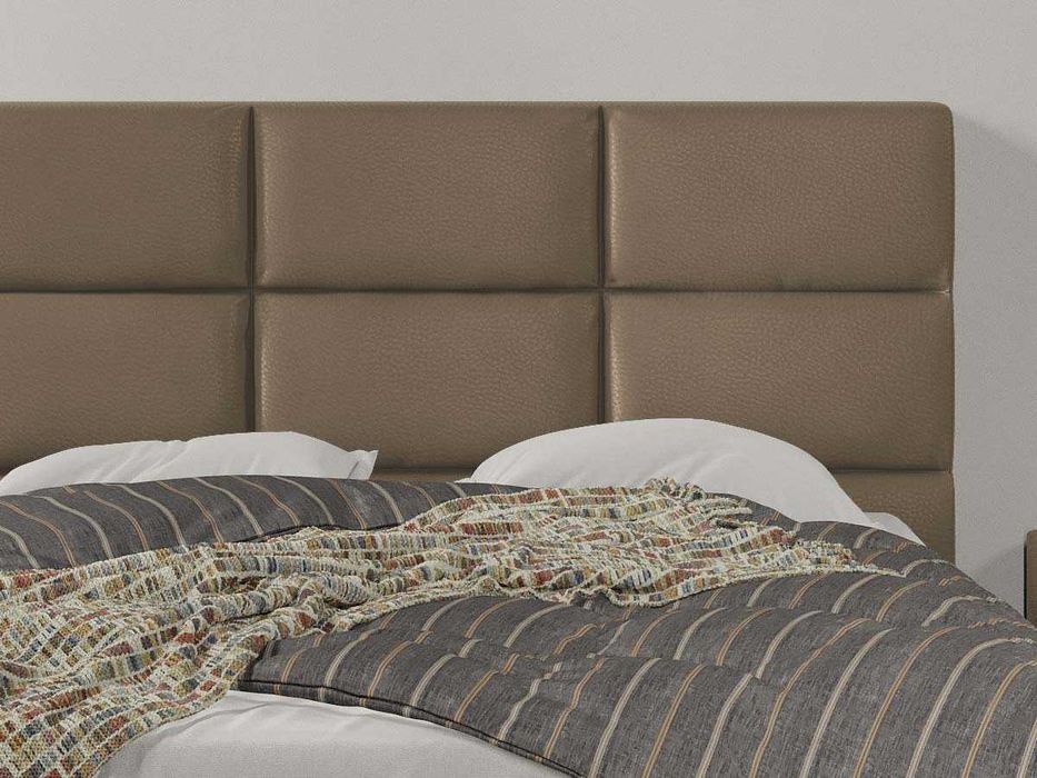 Pat tapitat Cico fix 170 x 114 C1 din piele/stofa Bej Nube 11