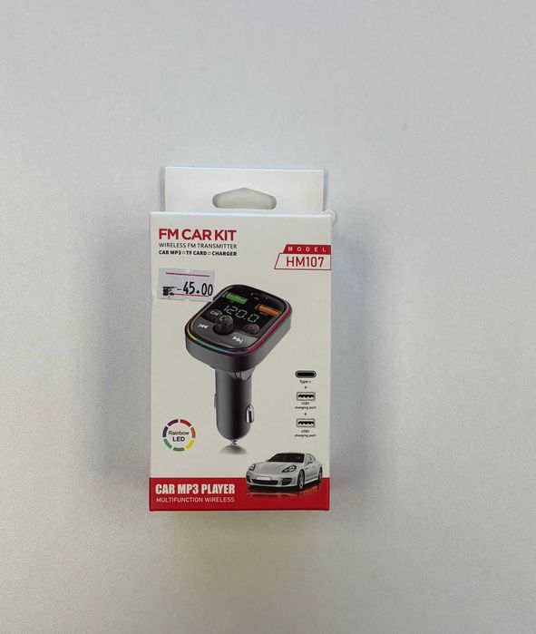 Modulator FM, bluetooth, TF Card, stick USB, Port USB Type C