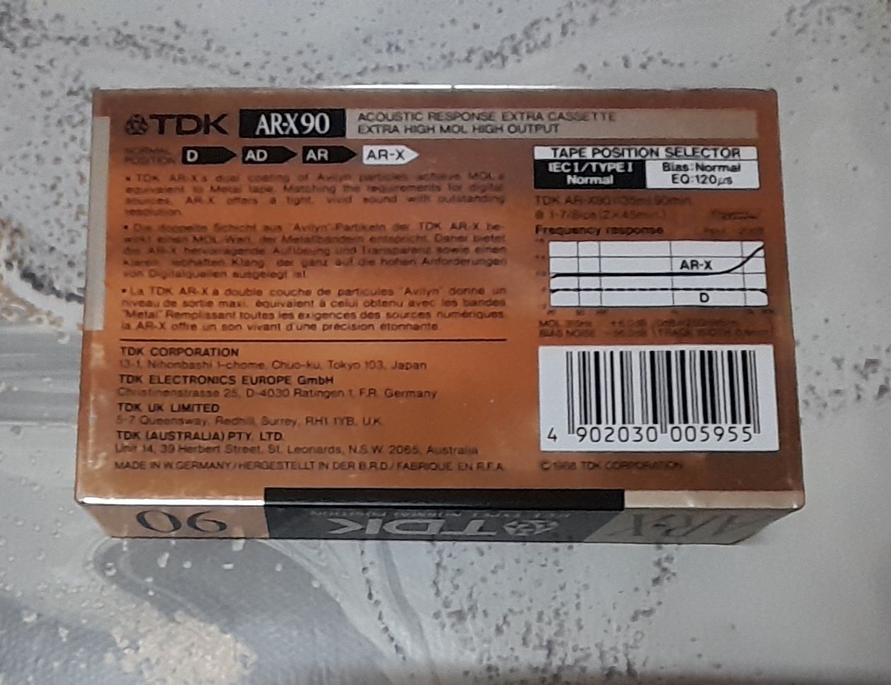 Нова аудио касетa TDK AR-X – 90 мин.
