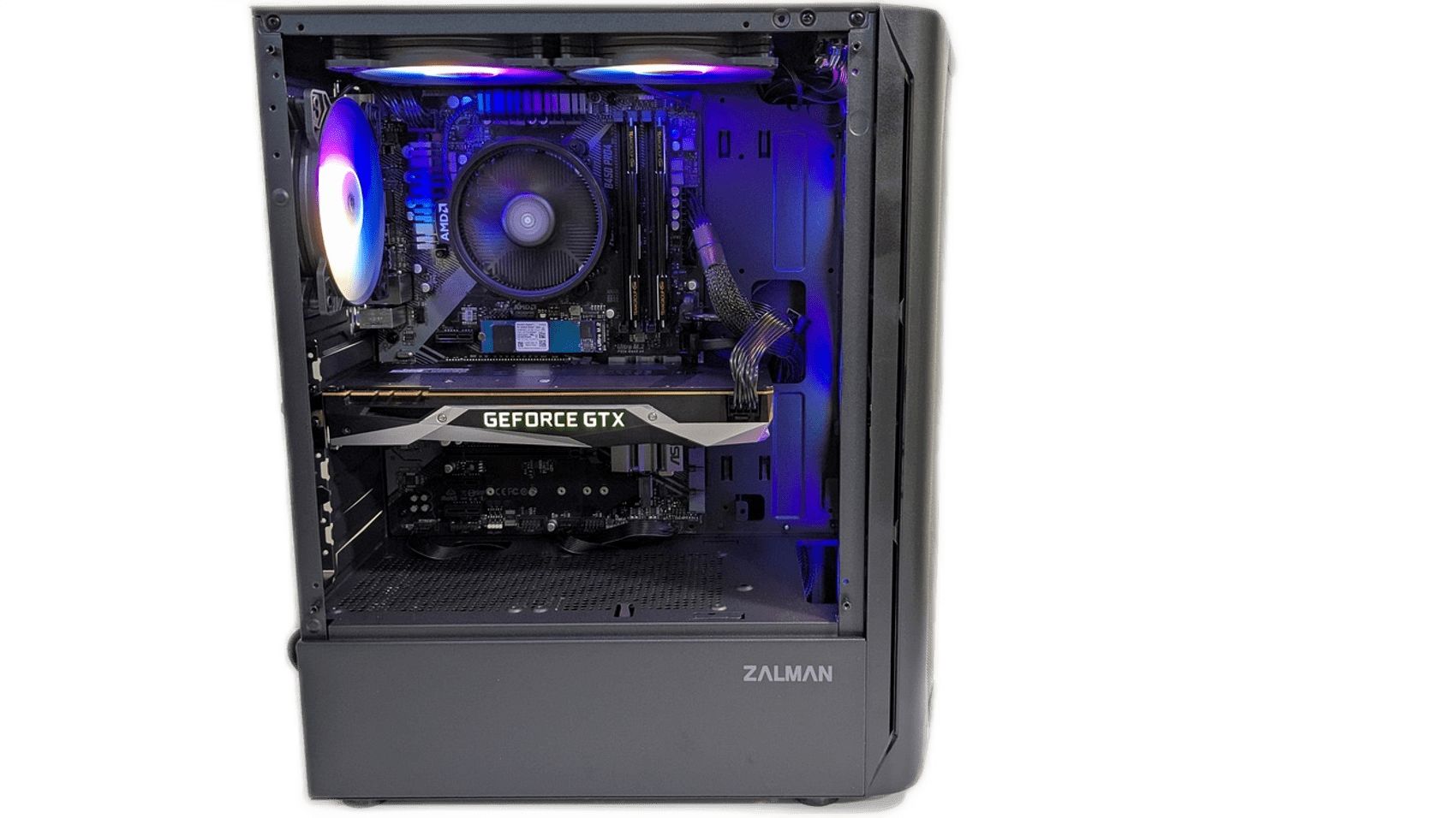 НОВ геймърски Ryzen 5 3600 16GB 512 SSD GTX 1080 8GB реновирана 2 год