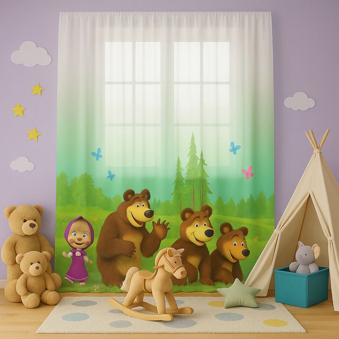 Детско перде Маша и Мечока