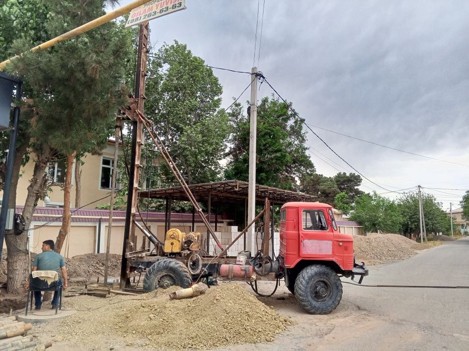 Буравой скважин кудук яма бурит Buravoy suv chiqarish xizmati