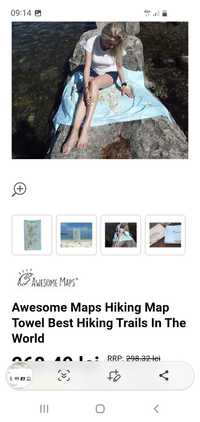 Awesome Maps Hiking Map Towel Best Hiking Trails In The World