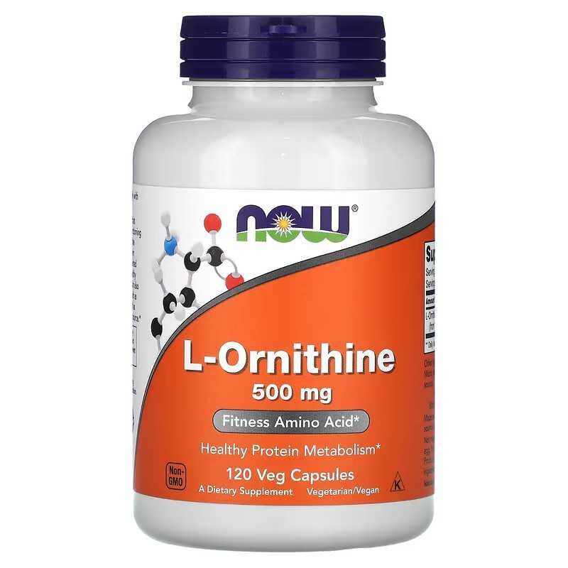 NOW Foods Now L-Ornithine L-орнитин B1  B100 Б1 Б100 B-1 B-100