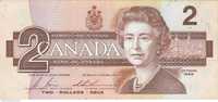 Bancnota  Canada 2 Dollars  an  1986