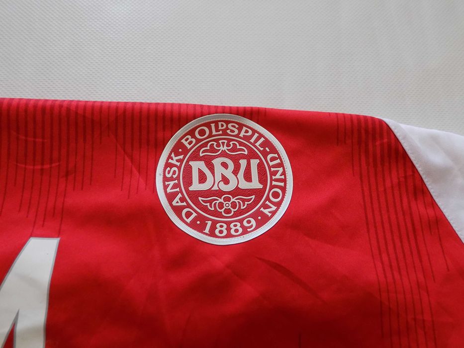 футболна тениска denmark kjaer #4 hummel екип блуза мъжка оригинална L