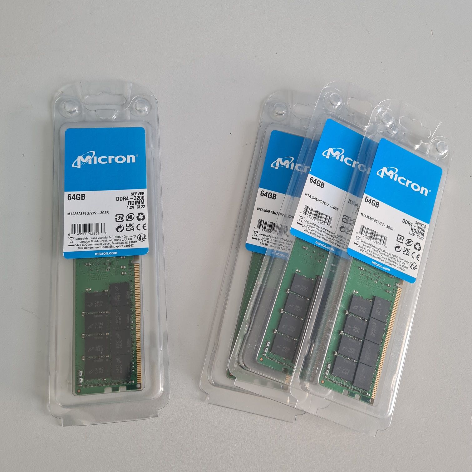 1 x 64GB 3200 Rdimm Micron, noi pt
Epyc, Xeon Gold+ Registered ECC RAM