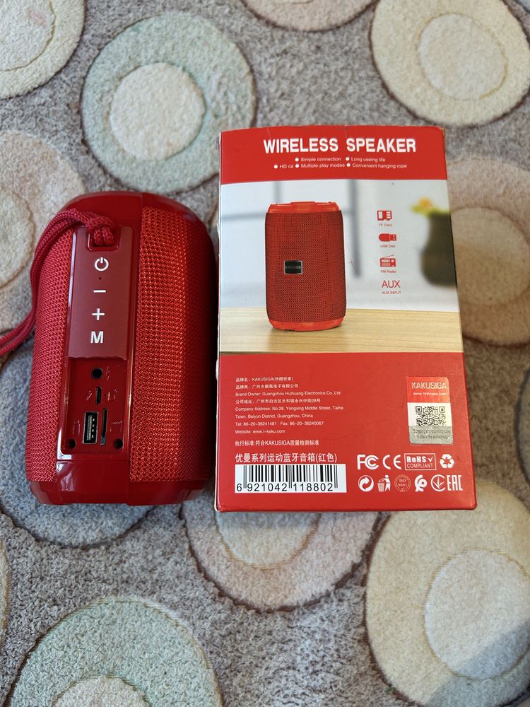 Продам портативную колонку KAKUSIGA  KCS601 5W RED