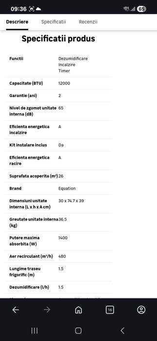 Aer conditionat portabil Equation