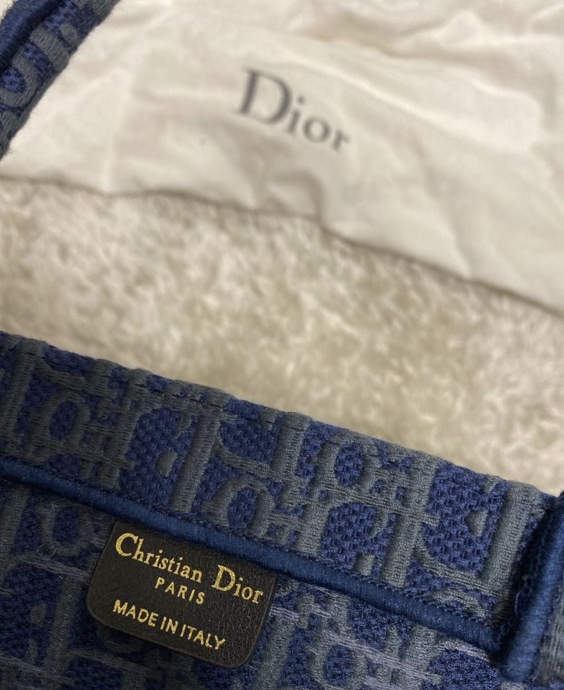 Dior book tote albastra