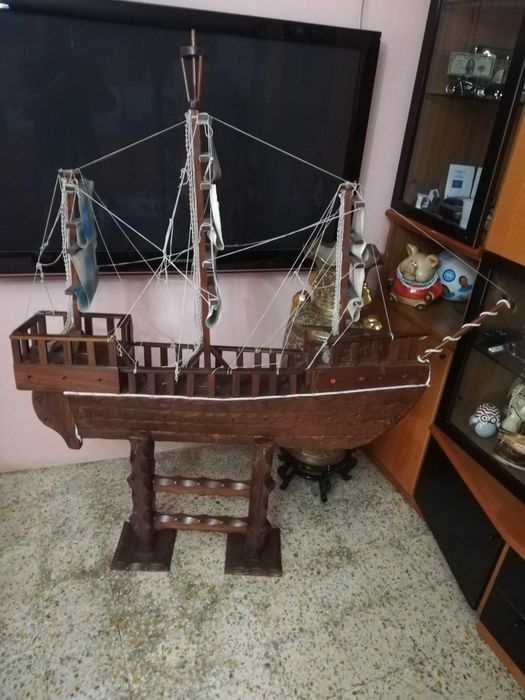 макет на голям дървен кораб-Италия
