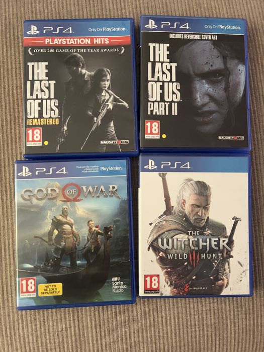 The last of us 2 si God of War Witcher 3 PS4 PS5