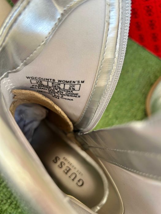 Guess, cizme cowboy,argintii mărimea 38,5, originale in cutie