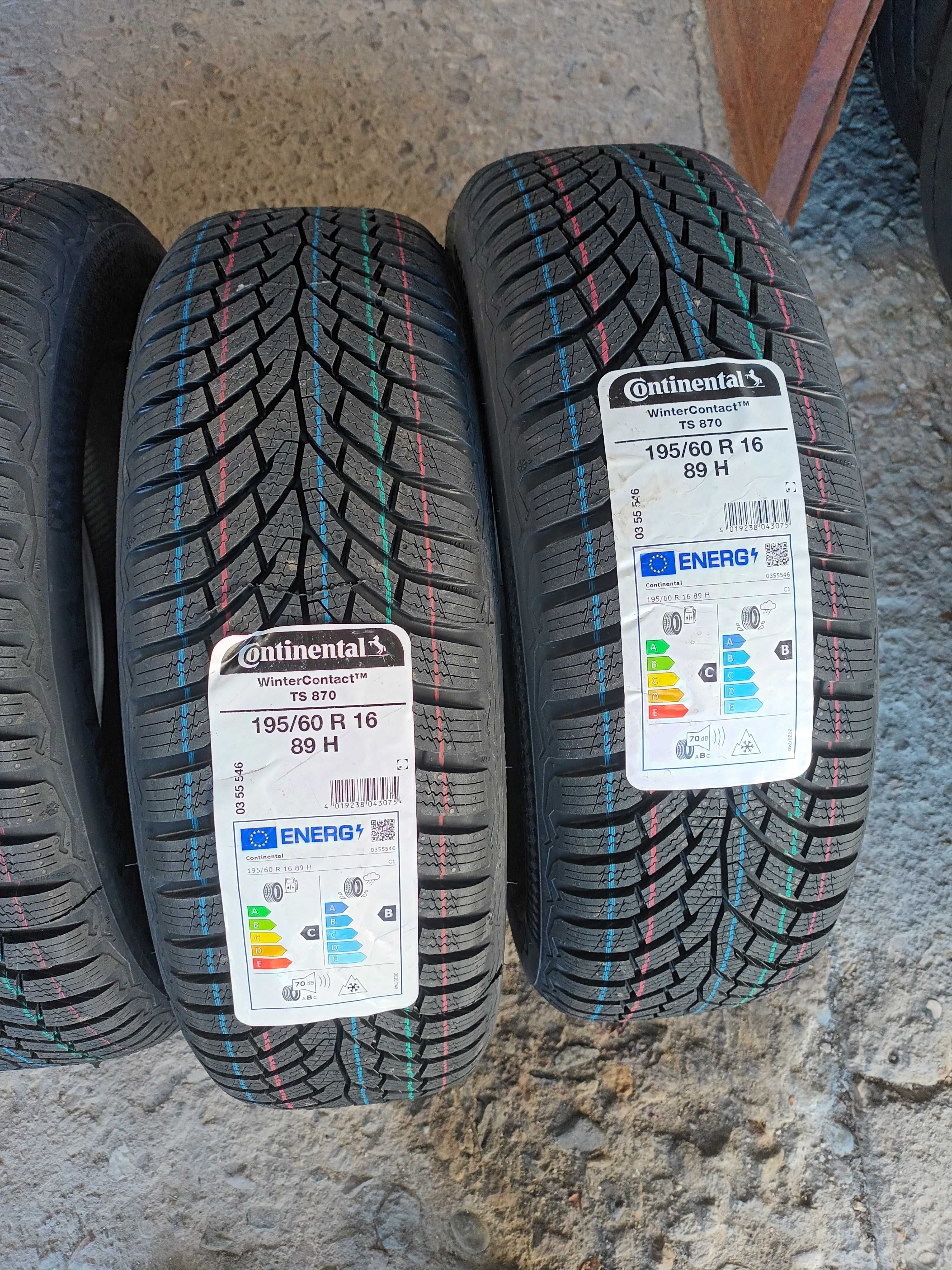 4 Нови зимни гуми 195/60 R16 Continental WinterContact TS870 89H M+S