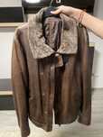 Geaca de piele Giorgio Armani originala, vintage, Made in Italy