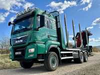 MAN TGS 480 6X6 camion forestier transport lemn buștean cherestea
