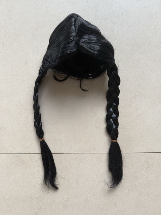 Черна перука с две плитки (Wednesday)