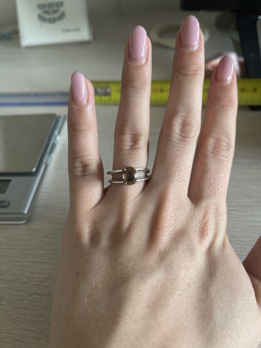 Inel aur alb 14k cu doua fete