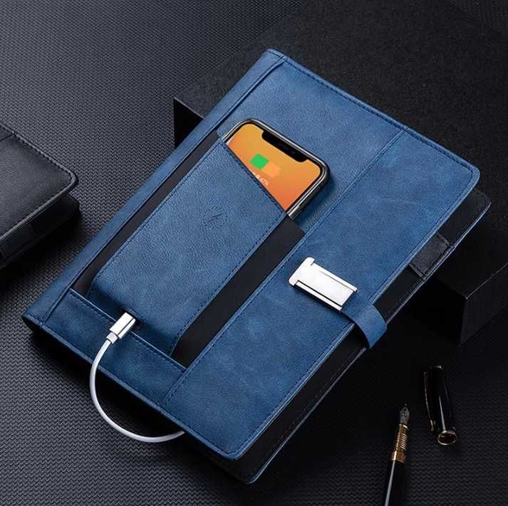 Блокнот с Беспроводной Зарядкой на Iphone и Xiaomi и Флешка