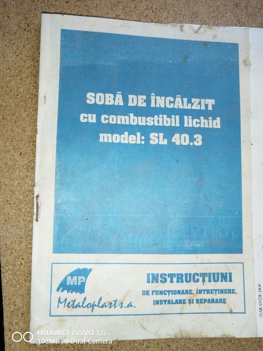 Vând sobă combustibil lichid