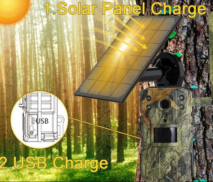 Camera Vanatoare 4G 14MP cu cartela SIM și Panoul Solar