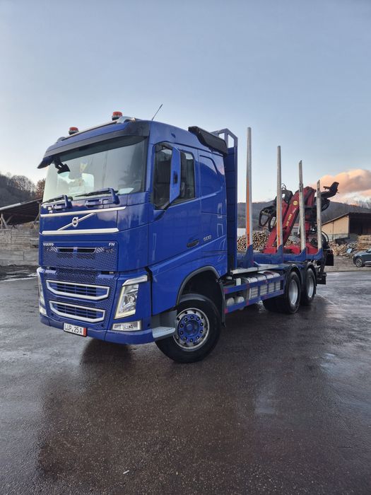 Volvo fh500 transport forestier lemn bustean macara