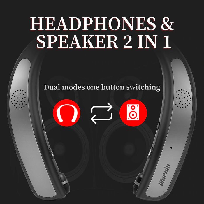 Bluetooth слушалки 2 в 1 Headphones & Speaker IPX4 True 3D