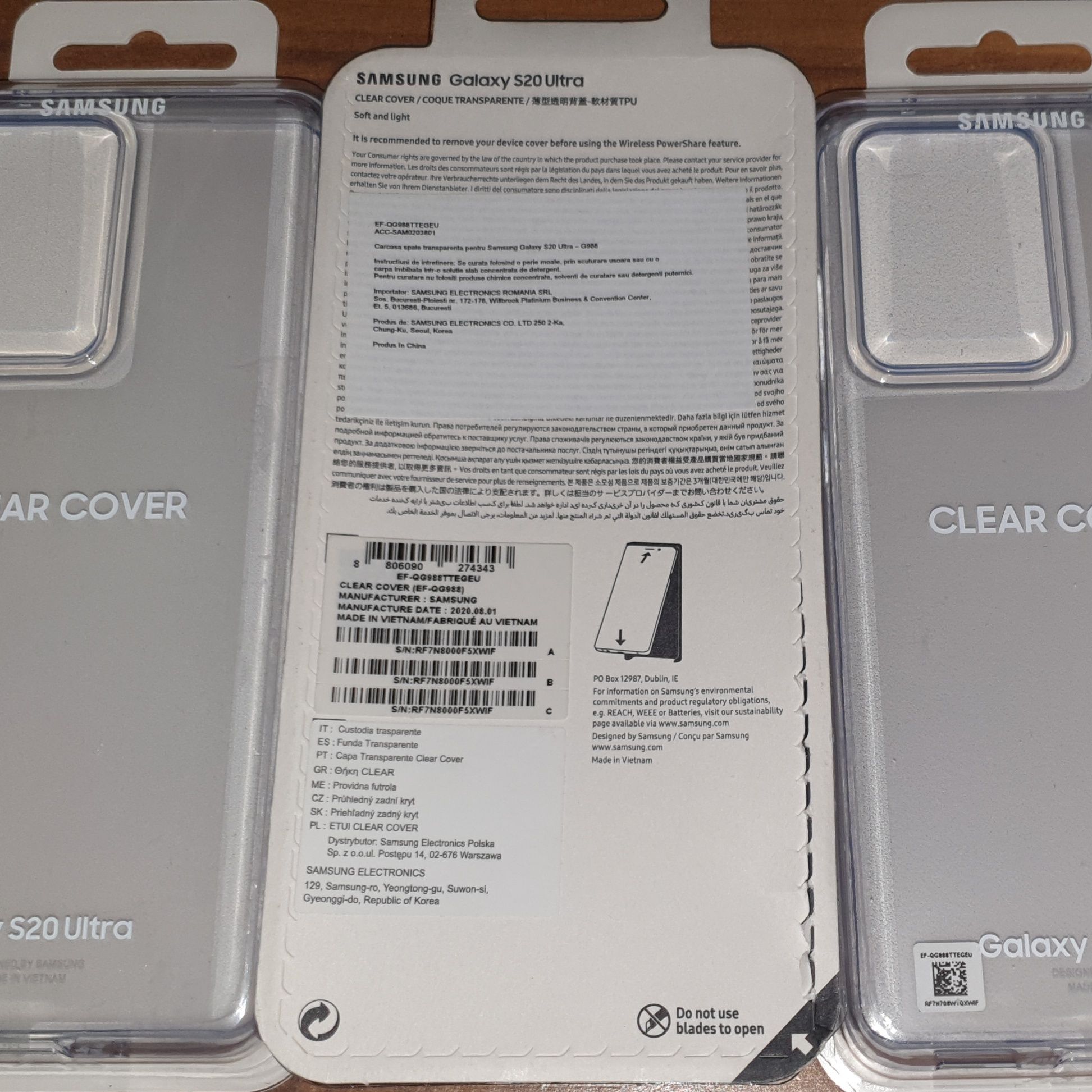 Husa silicon originala Samsung Clear Cover S20 Ultra S20 Ultra 5G G988