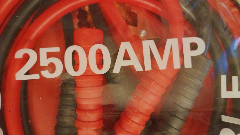 Висок клас тежки МЕДНИ АВТО Кабели за стартов ток 2500 A / ЗА КОЛА