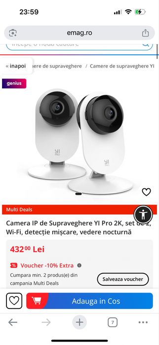 Set 2 camere supraveghere interior sigilate !!!