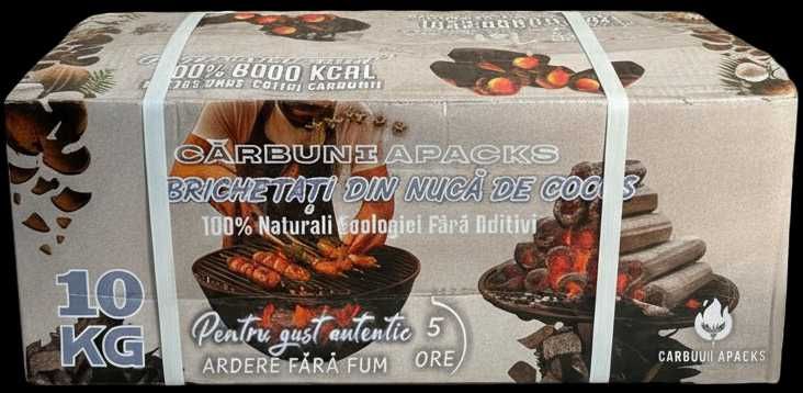 Pachet 1 Cutie Cocos 10kg, 1 Cana aprindere si 1 cutie Lana