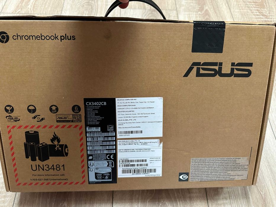 Laptop Asus Chromebook Plus CX3402CB, Intel Core i3-1215U, nou