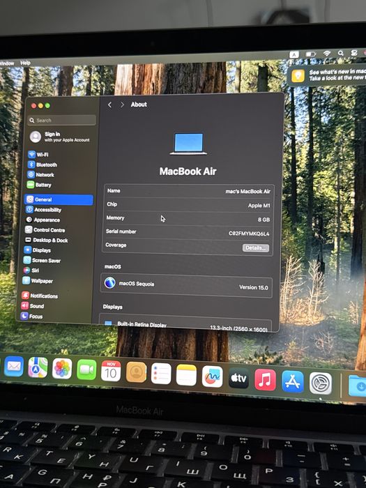 MacBook Air M1, серебристый 256GB