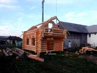 Construiesc case/cabane din lemn rotund necalibrat