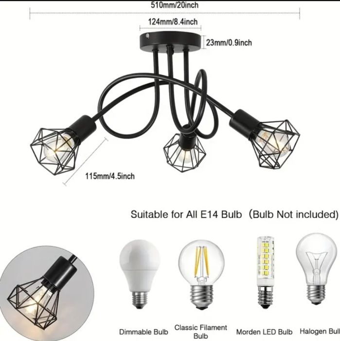 Lustră candelabru plafonieră metalică