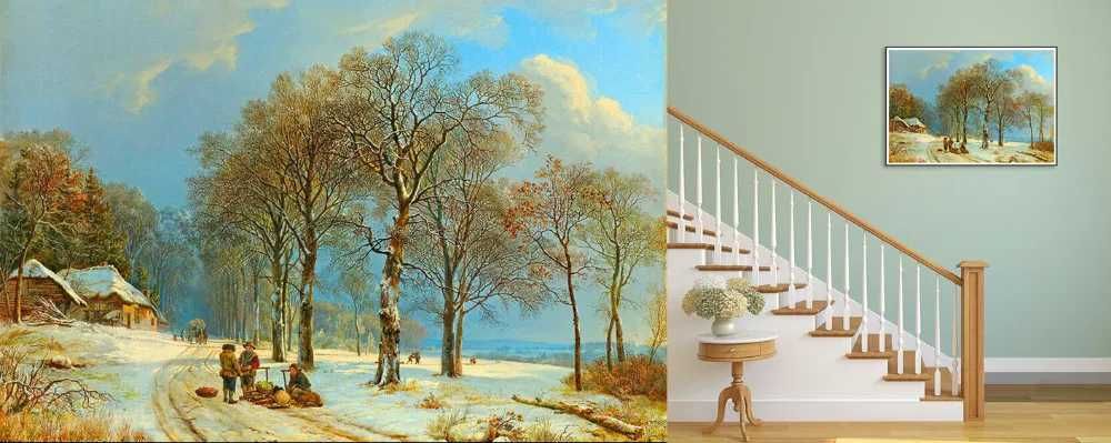 Puzzle "Winter Landscape" 1000piese. Marime 75x50cm Nou ambalat!