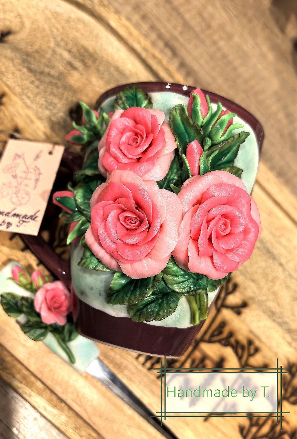 Чаши с декорация от полимерна глина