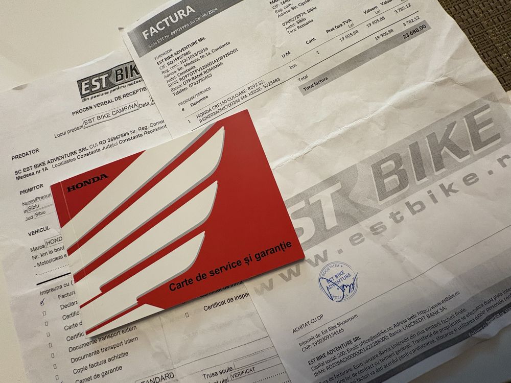 Motocicleta Honda CRF 150 R 2024, 2 ore de functionare