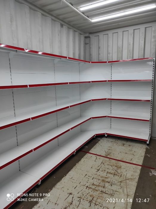 Стеллаж металлический полки для магазина перфорированный