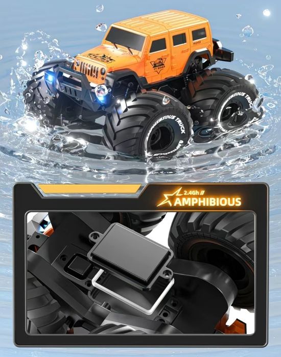 Джип амфибия на радиоуправлении, машинка на пульте управления