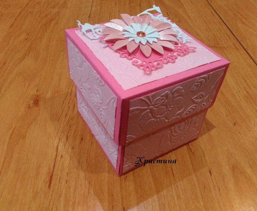 Експодираща кутия торта,обувки, подарък за рожден ден, сватба, кръщене
