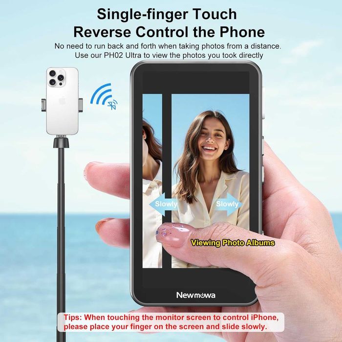Newmowa Магнитен монитор с тъчскрийн за влог/селфи, 4-инчов