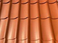Tabla tip tigla Ral 8004 Mat 0,50 mm