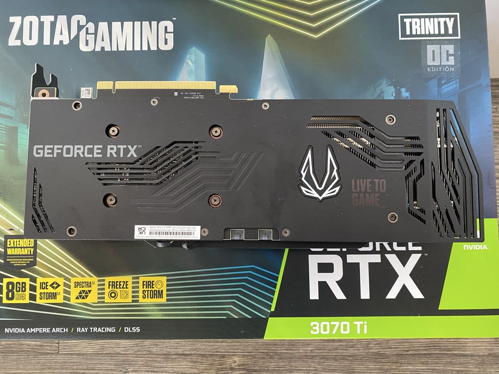 Видео карта ZOTAC 3070 Ti 8GB