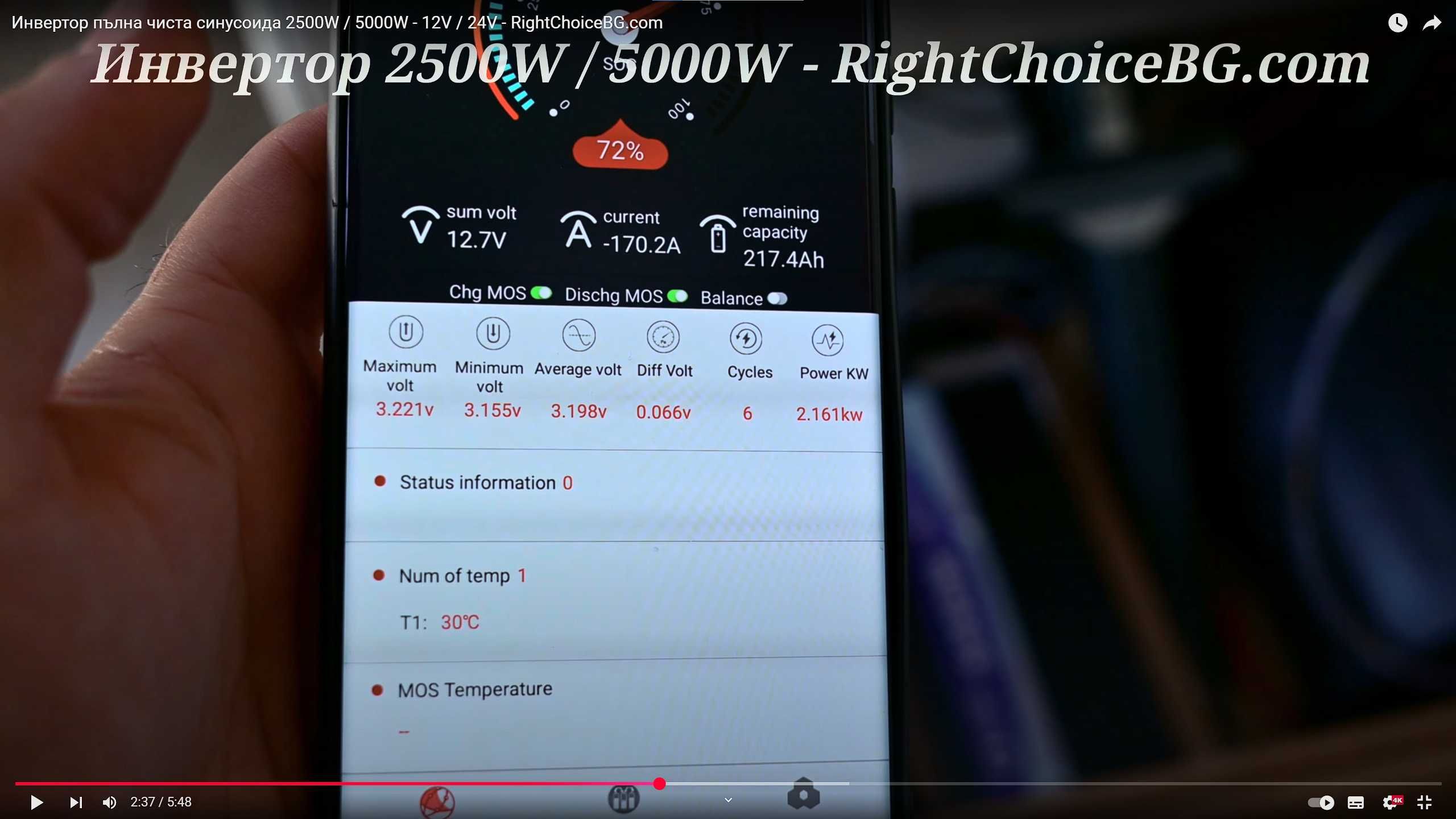 Инвертор преобразувател пълна синусоида 12v 24V 220v 3000W 4000W 5000W