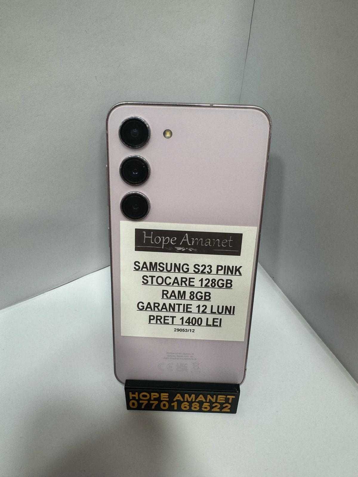 Hope Amanet P1/ Samsung S23/ roz/128gb stocare/8gb ram