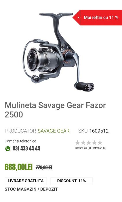 Mulineta Savage Gear 2500