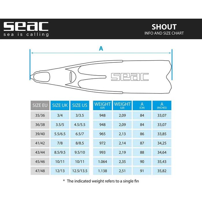 Labe de inot / snorkeling / free-diving SEACSUB S700 Black EU 36 -38