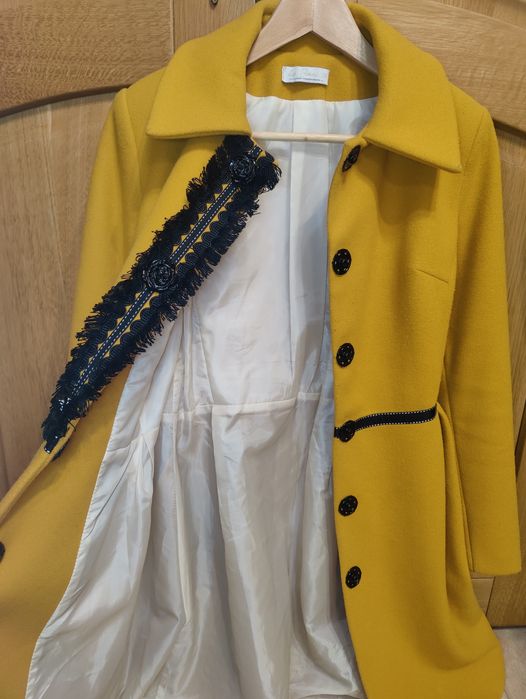 Palton de damă Mustariu galben mărimea S mărime 36