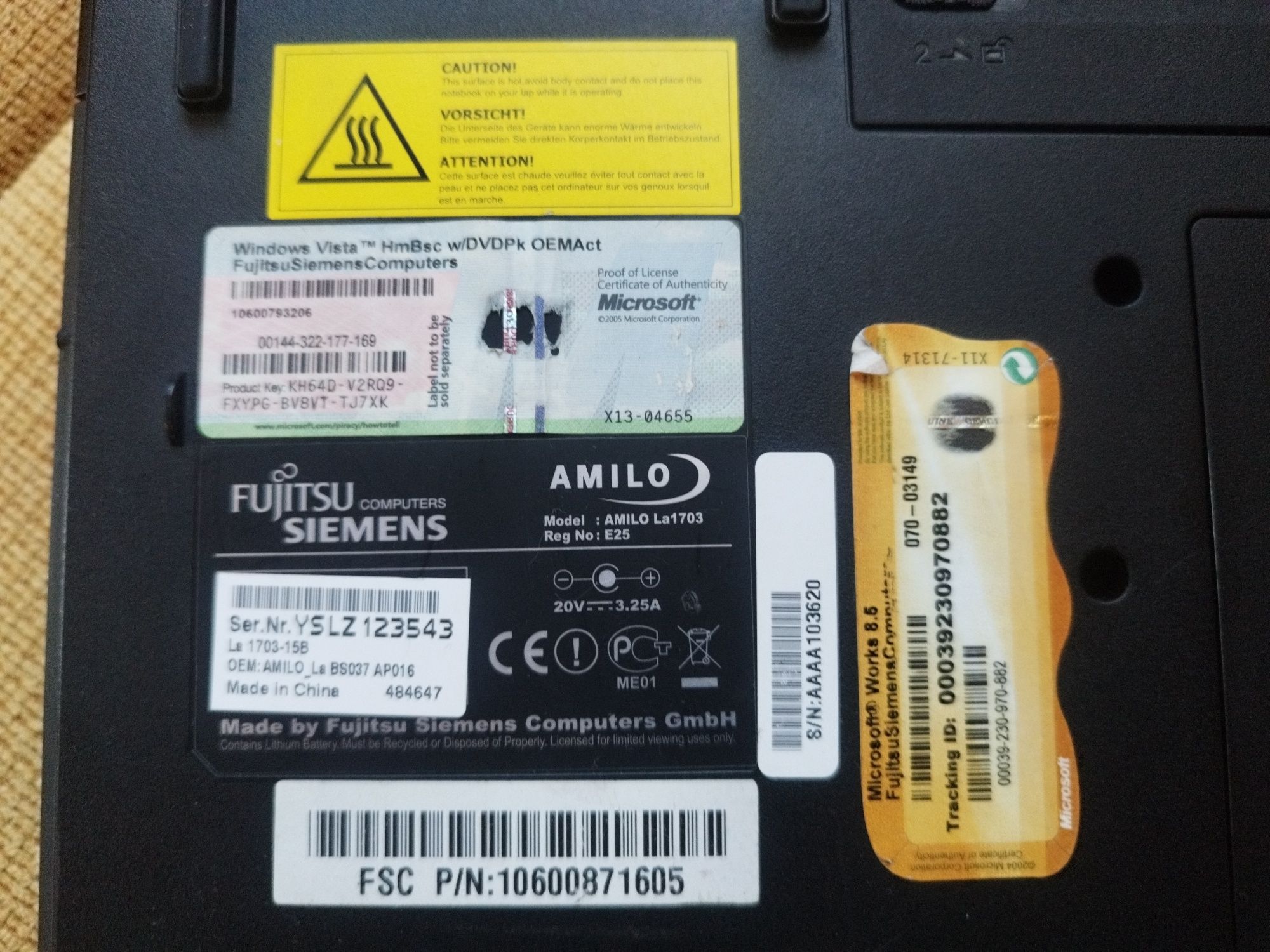 Fujitsu Siemens amilo La1702